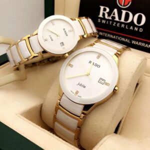 Rado Jublie White & Gold Couple Watches